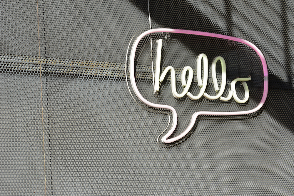 Neon Hello sign - human communication as the basis for great e-mail marketing