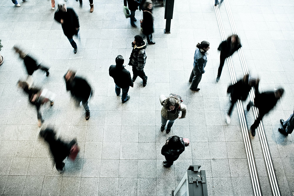 People walking on the street - social interaction