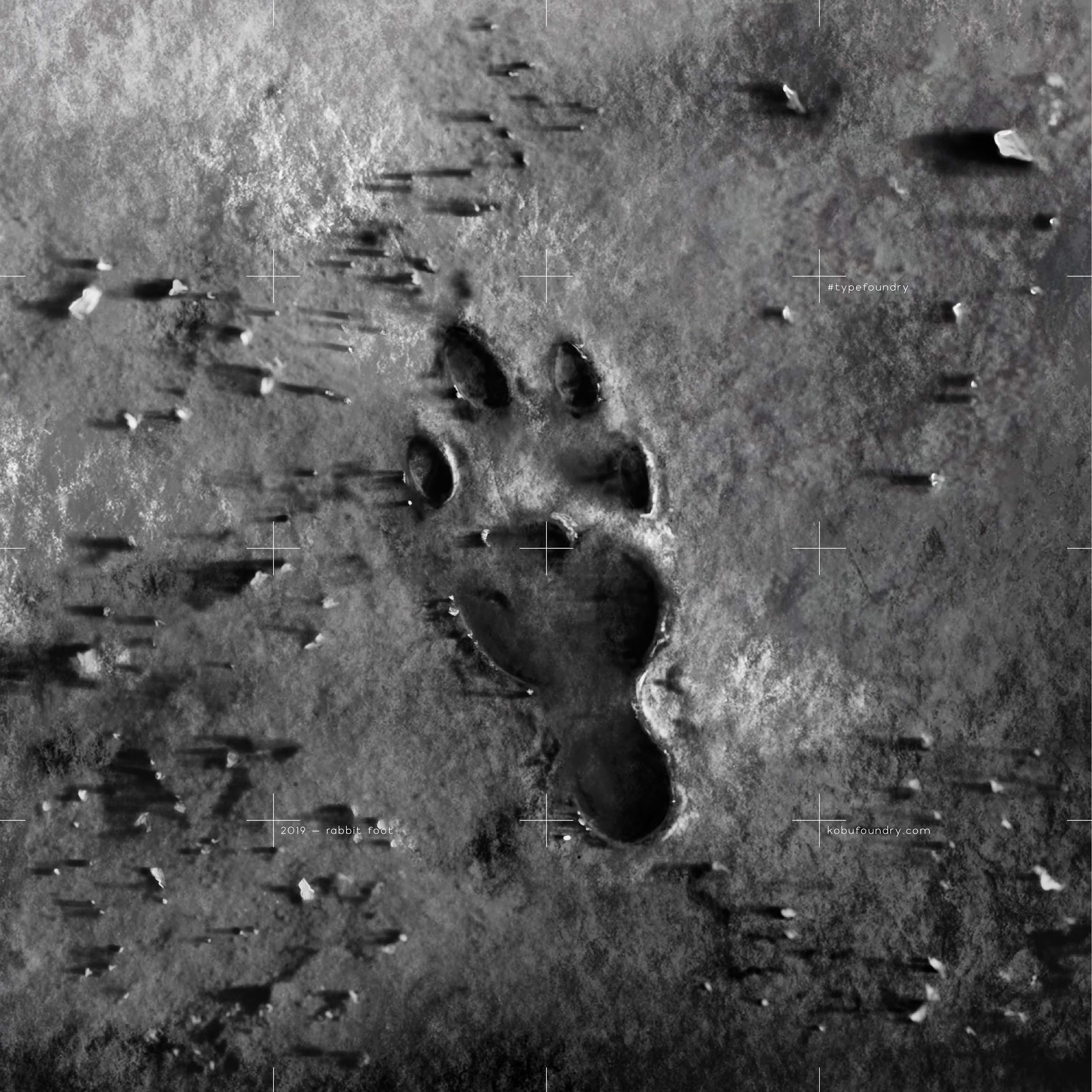 Illustration of Meji's footprint in the Moon