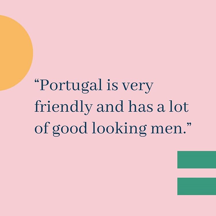 A selection of testimonials from LGBTQ+ when describing their experience of Portugal.