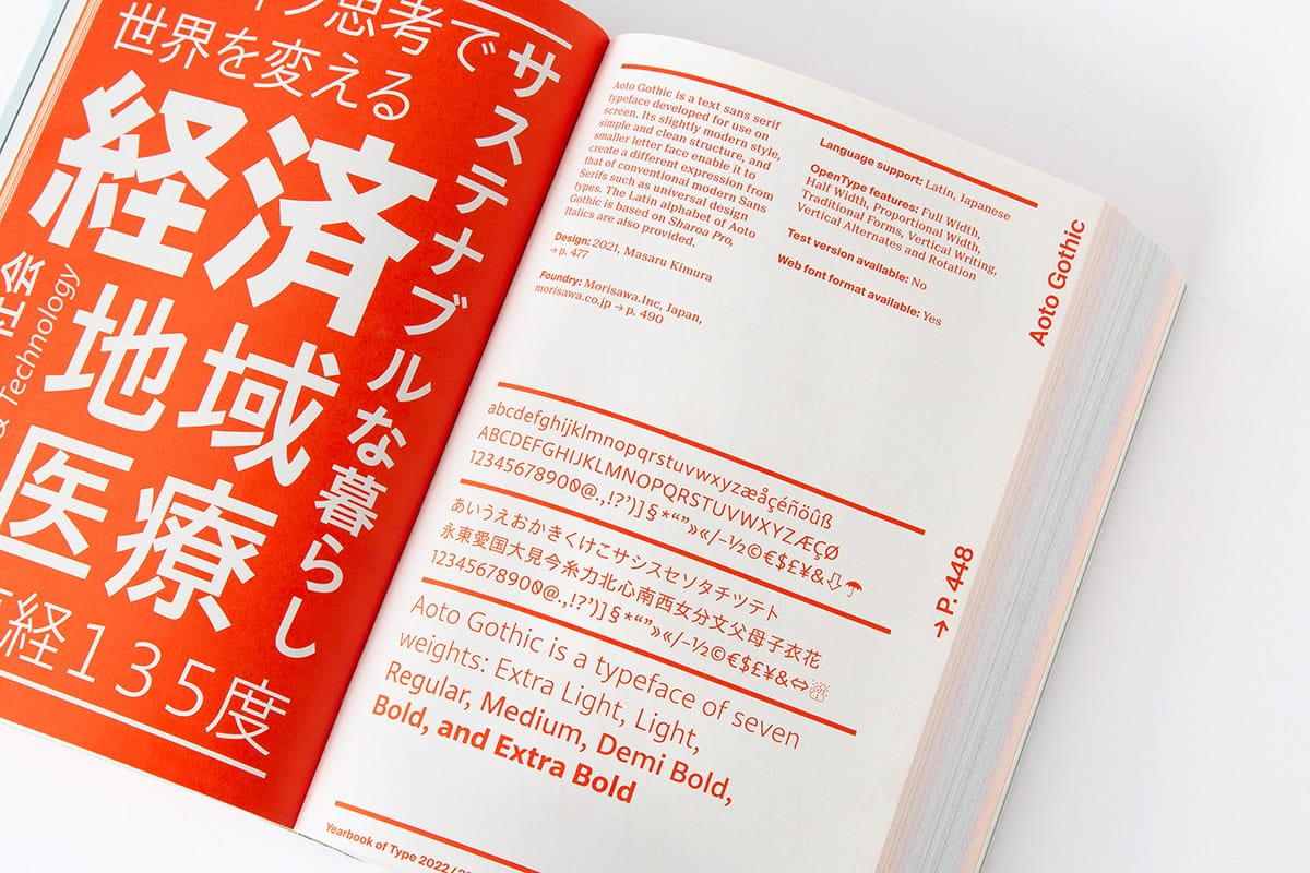 Year Book of Type 22/23 by Slanted Publishers, featuring Ereganto Serif by KOBU Foundry