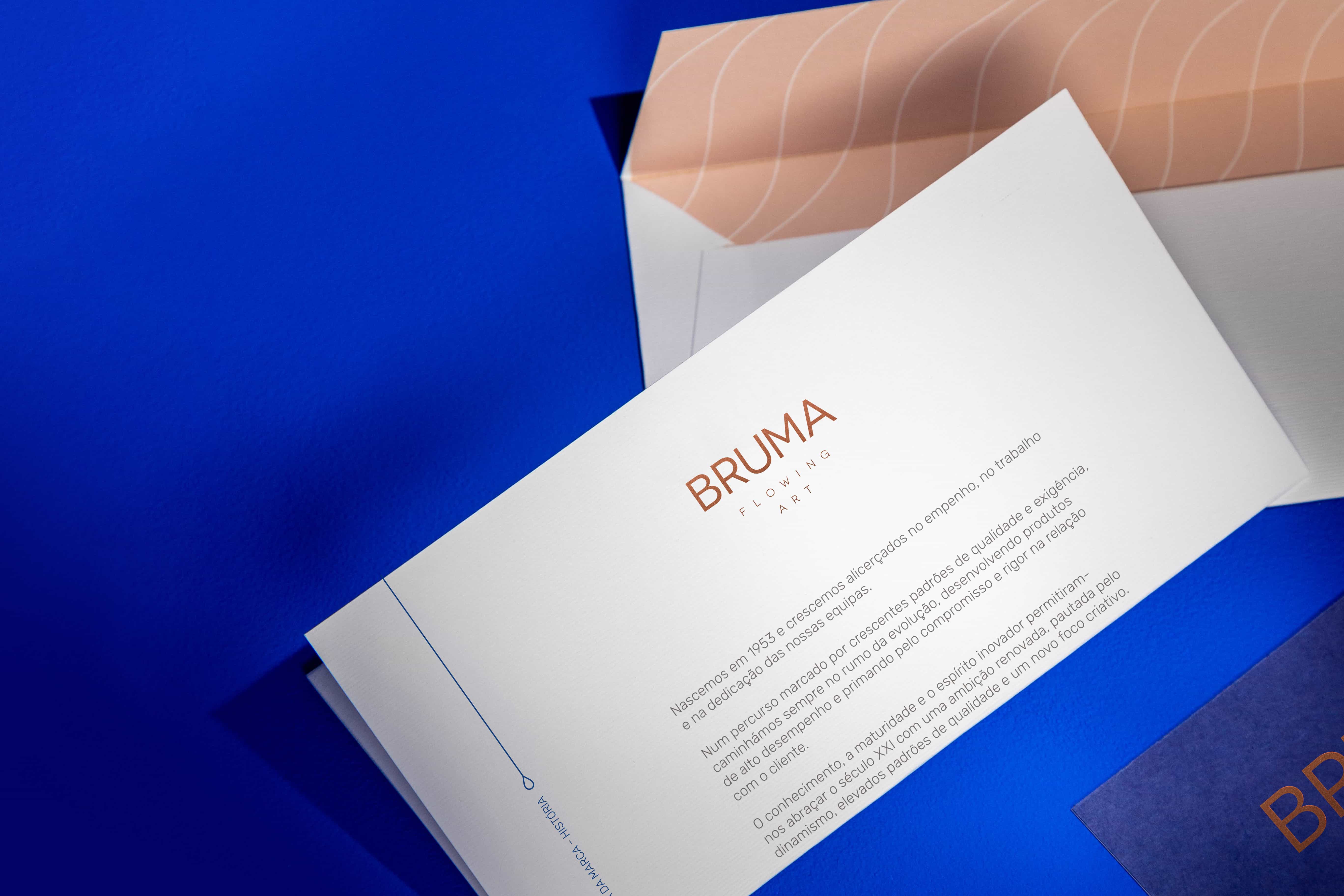 Rebranding Bruma to accessible luxury: envelope and letterhead