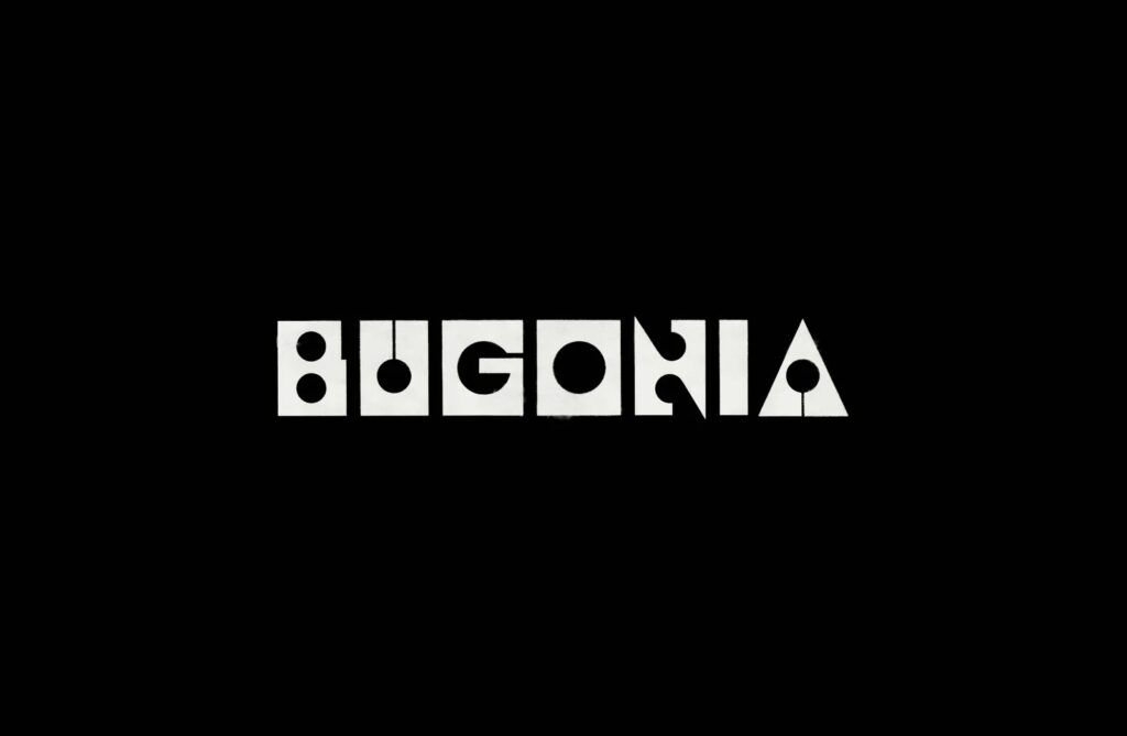 Typeface Bugonia Movie Title